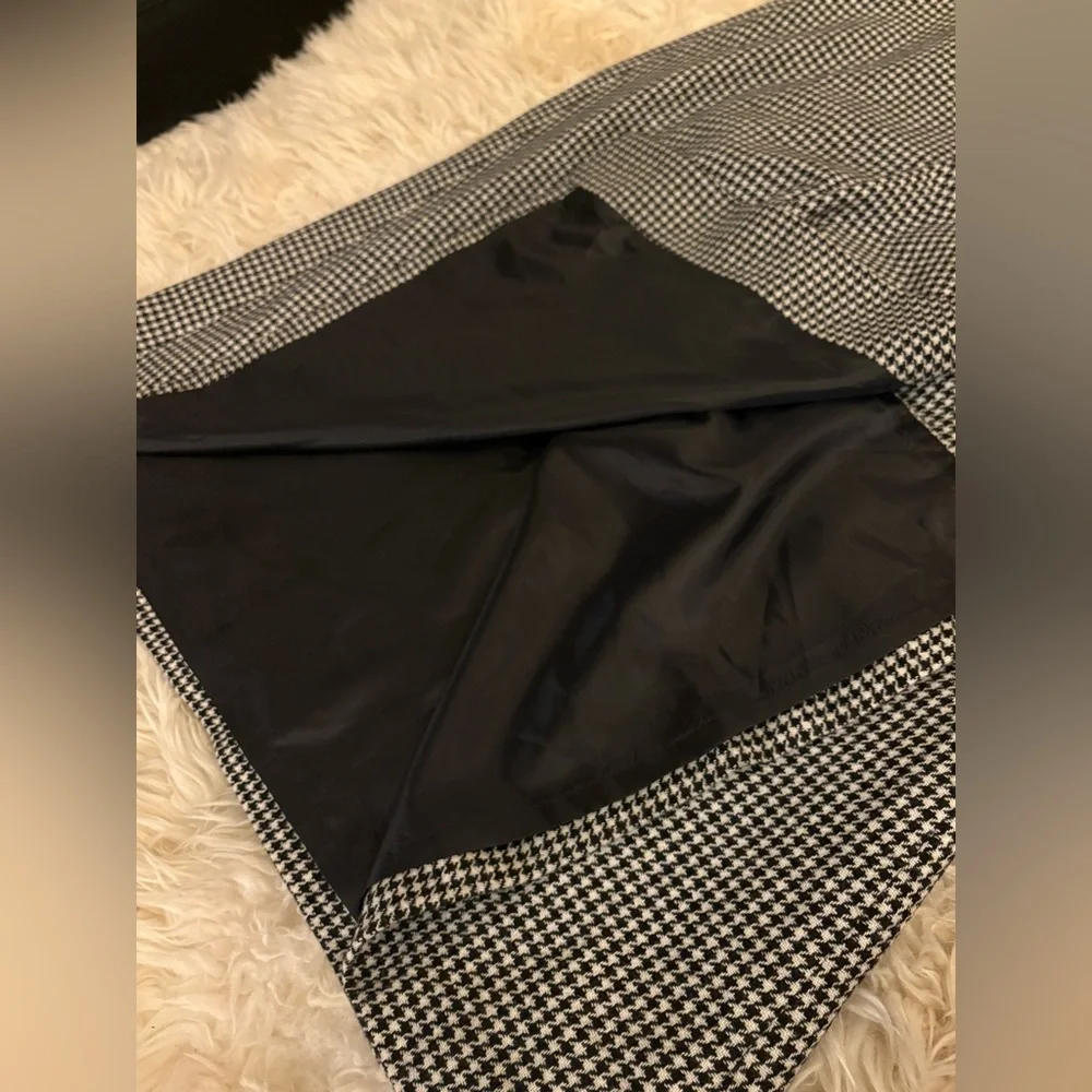 Ralph Lauren Wool Midi Maxi Skirt 12 Houndstooth A-Line Equestrian Wrap Vintage - Picture 11 of 11